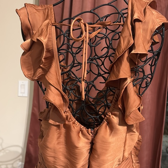 MABLE Ruffled V-Neck Dress - Picture 3 of 4